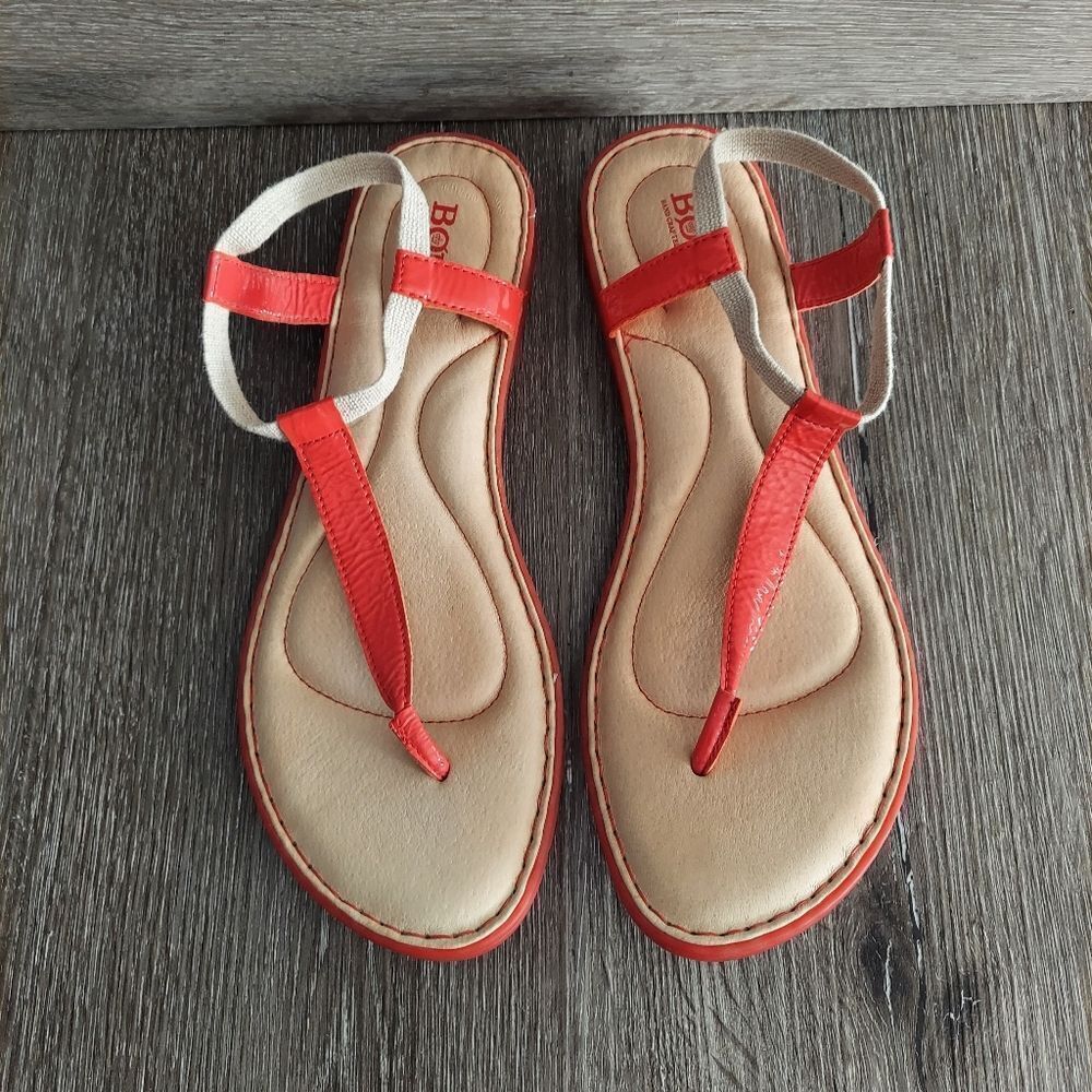 Born Women's Trinity Thong Sandals Size 11 - Red